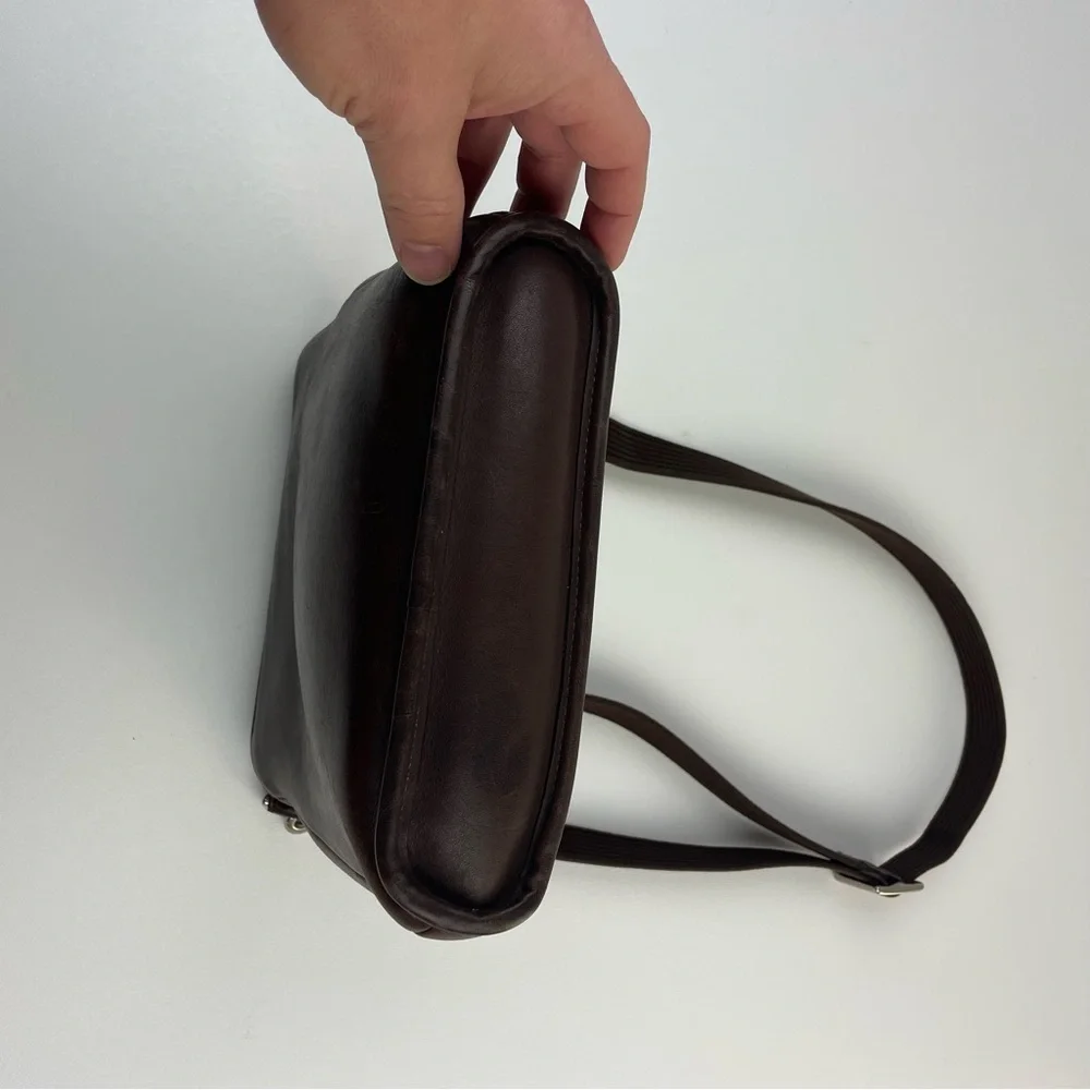 Vintage Coach Crossbody Slim Saddle Bag Brown